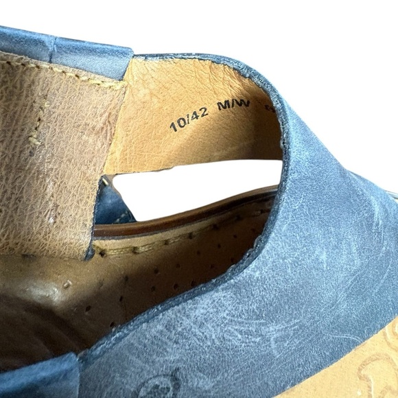 Born Women's Size 10 Blue Brown Leather Strappy Slingback Comfort Sandals used - Picture 3 of 9